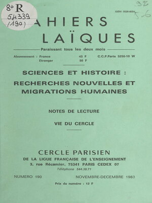 cover image of Sciences et Histoire